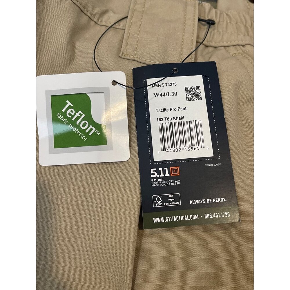 NWT 5.11 Tactical Taclite Pro Pant Mens 44x30 Tdu Khaki 74273 - Picture 4 of 7